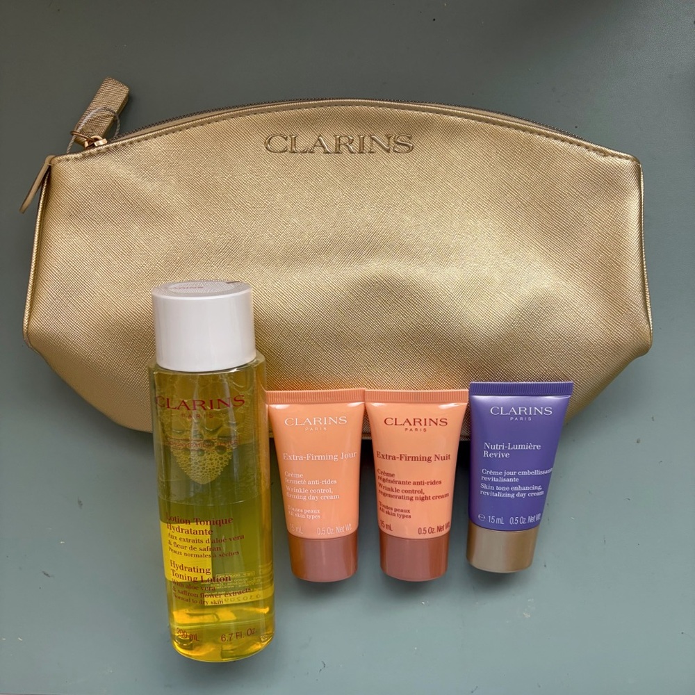 Clarins toner and cream bundle
